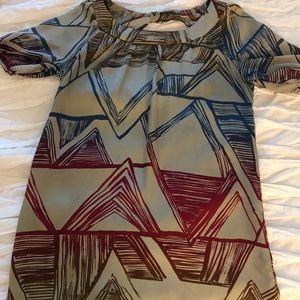 Multi colored sundress with peephole back